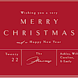 "Hampton Frame" - Holiday Cards in Poinsettia by Amy Kross - Detail