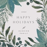 "Painted Poinsettia Sketch" - Holiday Cards in Wintermint by Alethea and Ruth - Close-Up