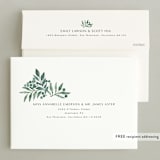 "Painted Poinsettia Sketch" - Holiday Cards in Wintermint by Alethea and Ruth - FREE Recipient Addressing