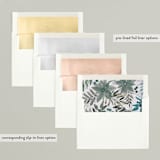 "Painted Poinsettia Sketch" - Holiday Cards in Wintermint by Alethea and Ruth - Envelope Liners