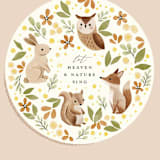 "Heaven and Nature Sing" - Holiday Cards in Cream by Vivian Yiwing - Close-Up