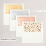 "Heaven and Nature Sing" - Holiday Cards in Cream by Vivian Yiwing - Envelope Liners