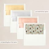 "Peace" - Holiday Cards in Olive by Jamie Alexander - Envelope Liners