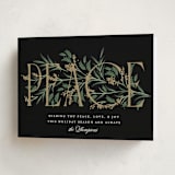 "Entwined Peace" - Holiday Cards in Coal by Robert and Stella - Folded Card
