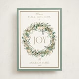 "Peace, love & hope" - Holiday Cards in Wintermint by Susan Moyal - Front