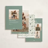 "Peace, love & hope" - Holiday Cards in Wintermint by Susan Moyal - Back of Card Options
