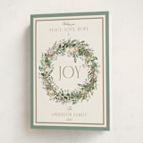 "Peace, love & hope" - Holiday Cards in Wintermint by Susan Moyal - Folded Card