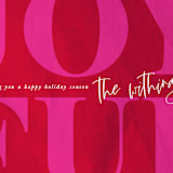 "Poster Art" - Holiday Cards in Wine by Up Up Creative - Close-Up