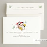 "Disney's Mickey and Minnie Sledding Fun" - Holiday Cards in Eggnog by Creo Study - FREE Recipient Addressing