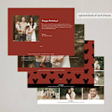 "Disney Mickey Christmas ride" - Holiday Cards in Cranberry by Maja Cunningham - Back of Card Options