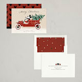 "Disney Mickey Christmas ride" - Holiday Cards in Cranberry by Maja Cunningham - Assembled