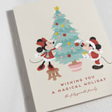 "Disney's Mickey and Minnie Trimming the Tree" - Holiday Cards in Sugar Cookie by Jamie Alexander - Detail