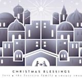 "Nativity" - Holiday Cards in Celestial by Ana de Sousa - Close-Up