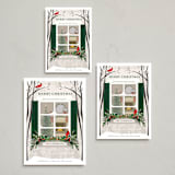 "Holiday Window" - Holiday Cards in Pine by Susan Moyal - Formats Available