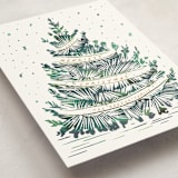 "Woodcut Christmas" - Holiday Cards in Snow by Paula Pecevich - Detail