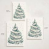 "Woodcut Christmas" - Holiday Cards in Snow by Paula Pecevich - Formats Available