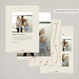 "Farmhouse Tree" - Holiday Cards in Golden by Tamara Hilje - Back of Card Options