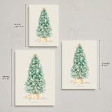 "Farmhouse Tree" - Holiday Cards in Golden by Tamara Hilje - Formats Available