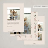 "Vintage Garland" - Holiday Cards in Cranberry by frau brandt - Back of Card Options