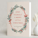 "Vintage Garland" - Holiday Cards in Cranberry by frau brandt - Folded Card