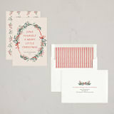 "Vintage Garland" - Holiday Cards in Cranberry by frau brandt - Assembled