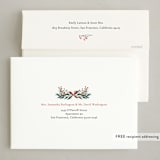 "Vintage Garland" - Holiday Cards in Cranberry by frau brandt - FREE Recipient Addressing