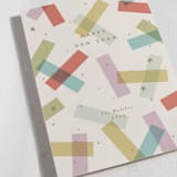 "confetti strips" - Holiday Cards in Teal by Ellen Schlegelmilch - Detail