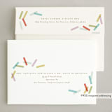 "confetti strips" - Holiday Cards in Teal by Ellen Schlegelmilch - FREE Recipient Addressing