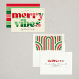 "Merry Vibes" - Holiday Cards in Spearmint by Robert and Stella - Assembled