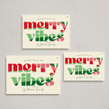 "Merry Vibes" - Holiday Cards in Spearmint by Robert and Stella - Formats Available