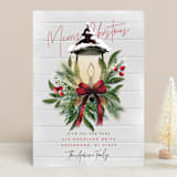 "Brightest Wishes" - Holiday Cards in Poinsettia by Ana Sharpe - Front