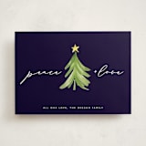 "Simple Tree" - Holiday Cards in Navy by Erin Deegan - Front