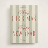 "Striped Type" - Holiday Cards in Stocking by Robert and Stella - Front