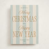 "Striped Type" - Holiday Cards in Poolside by Robert and Stella - Front