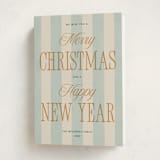 "Striped Type" - Holiday Cards in Poolside by Robert and Stella - Folded Card