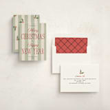 "Striped Type" - Holiday Cards in Stocking by Robert and Stella - Assembled