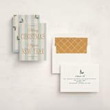 "Striped Type" - Holiday Cards in Poolside by Robert and Stella - Assembled