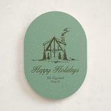 "Christmas Cabin" - Holiday Cards in Pine by Jen Ramsey - Front