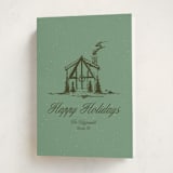 "Christmas Cabin" - Holiday Cards in Pine by Jen Ramsey - Folded Card