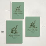 "Christmas Cabin" - Holiday Cards in Pine by Jen Ramsey - Formats Available