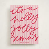 "Holly Jolly Xmas" - Holiday Cards in Candy Cane by Abbigail Lim - Front
