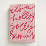 "Holly Jolly Xmas" - Holiday Cards in Candy Cane by Abbigail Lim - Folded Card
