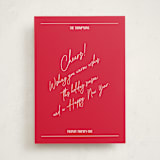 "Holiday Note" - Holiday Cards in Crimson by Jen Ramsey - Front