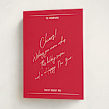 "Holiday Note" - Holiday Cards in Crimson by Jen Ramsey - Folded Card