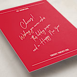 "Holiday Note" - Holiday Cards in Crimson by Jen Ramsey - Detail