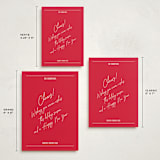 "Holiday Note" - Holiday Cards in Crimson by Jen Ramsey - Formats Available