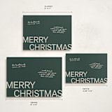 "Sweet Holiday Note" - Holiday Cards in Sage by Cleghorn Creative - Formats Available