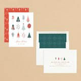 "Little Trees" - Holiday Cards in Berry by Bethan - Assembled