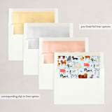 "Making Spirits Bright Dogs" - Holiday Cards in Frost by Shannon Kirsten - Envelope Liners