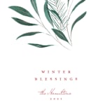 "Winter Posy" - Holiday Cards in Crimson by Heather Cairl - Close-Up
